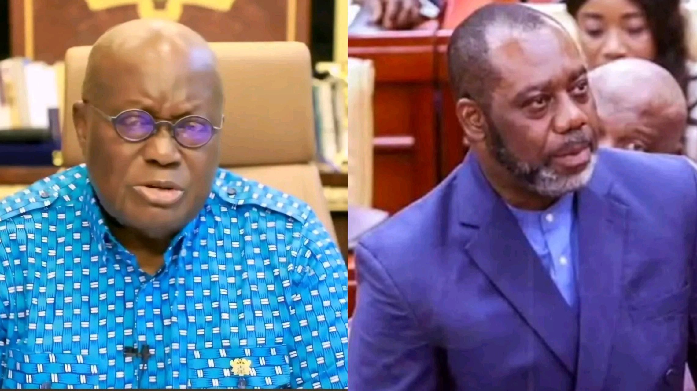 NPP 2024 Manifesto Launch: NAPO Gives Akufo-Addo Strange Eye Contact As They ‘Clash’ At Party Manifesto Launch