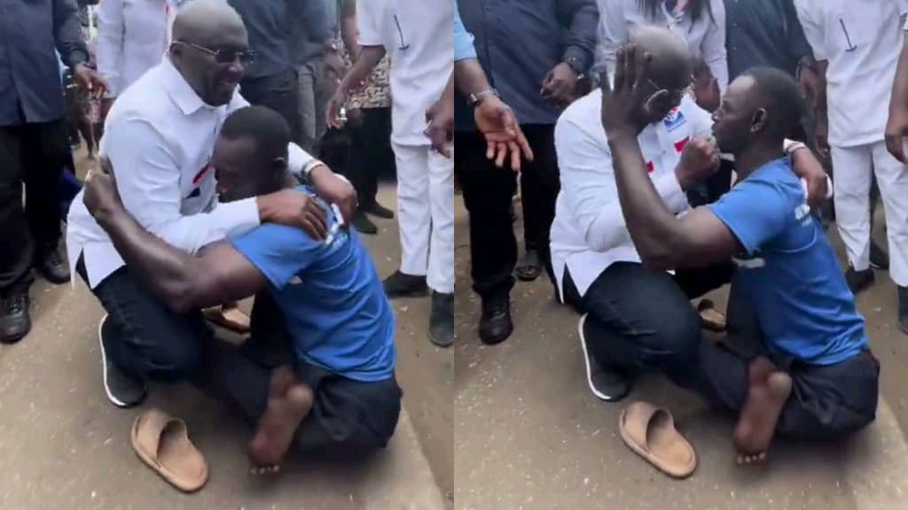 Such A Humble And A Kind-Hearted Man – Dr Bawumia Praised For Hugging A Differently-abled Man