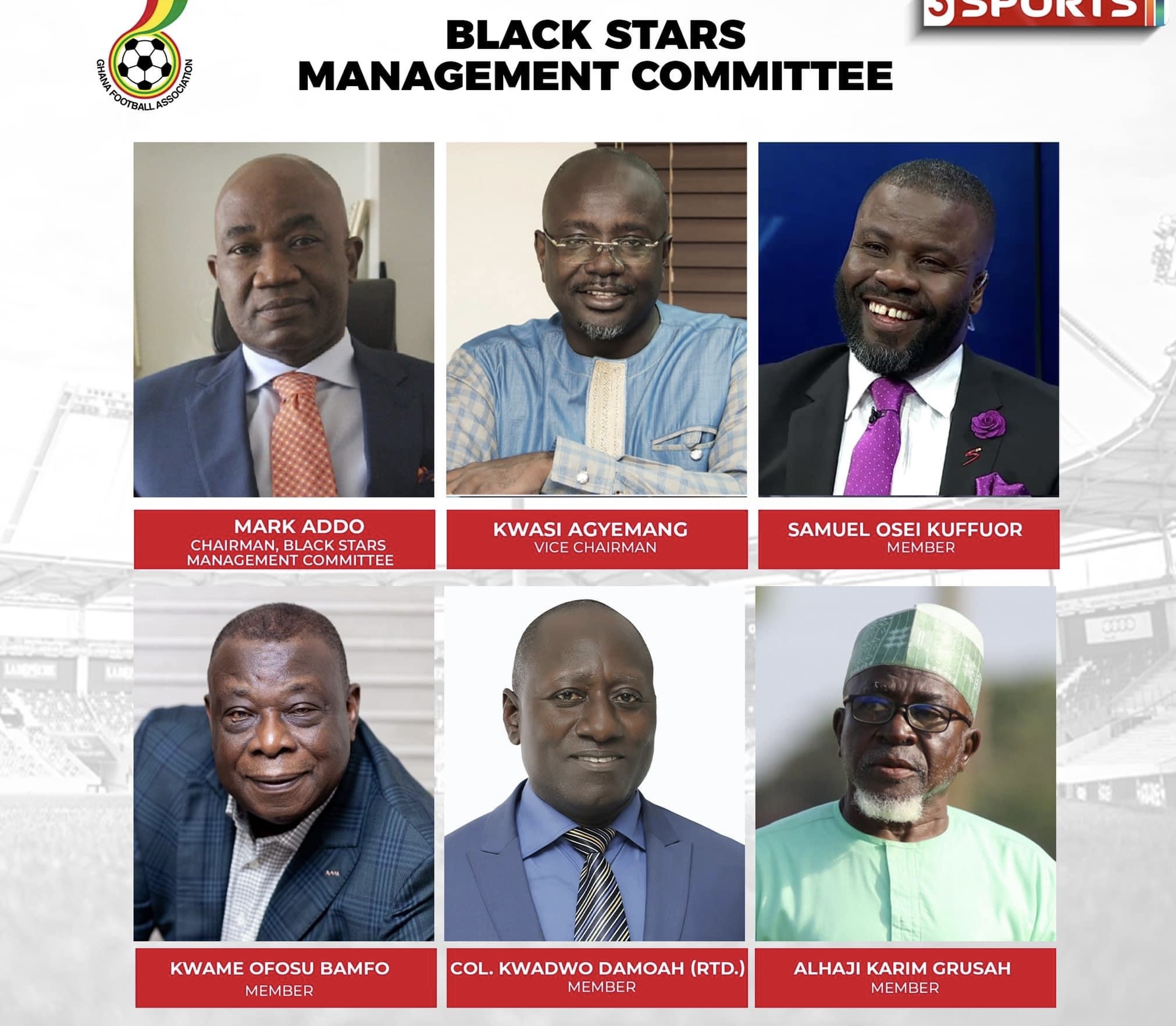 GFA Dissolves Black Stars Management Committee